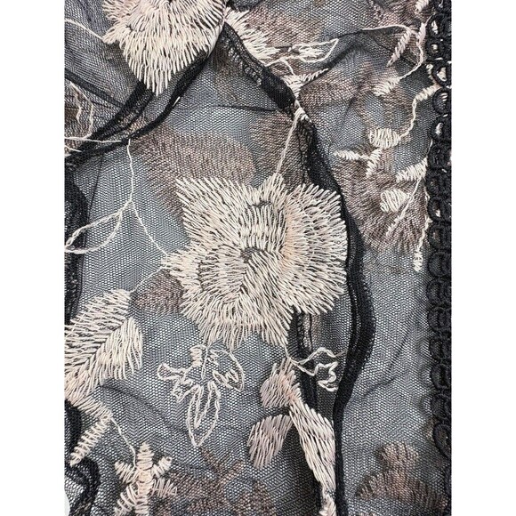 NWT Mesh Floral Dark Fairy Whimsigoth Blouse Top Goth Crochet Sexy Romantic M - Picture 10 of 16